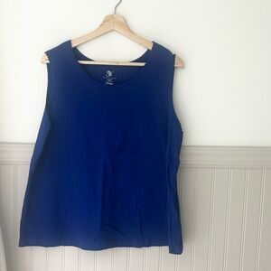 Studio Works Women’s Size 2X Royal Blue Tank Top